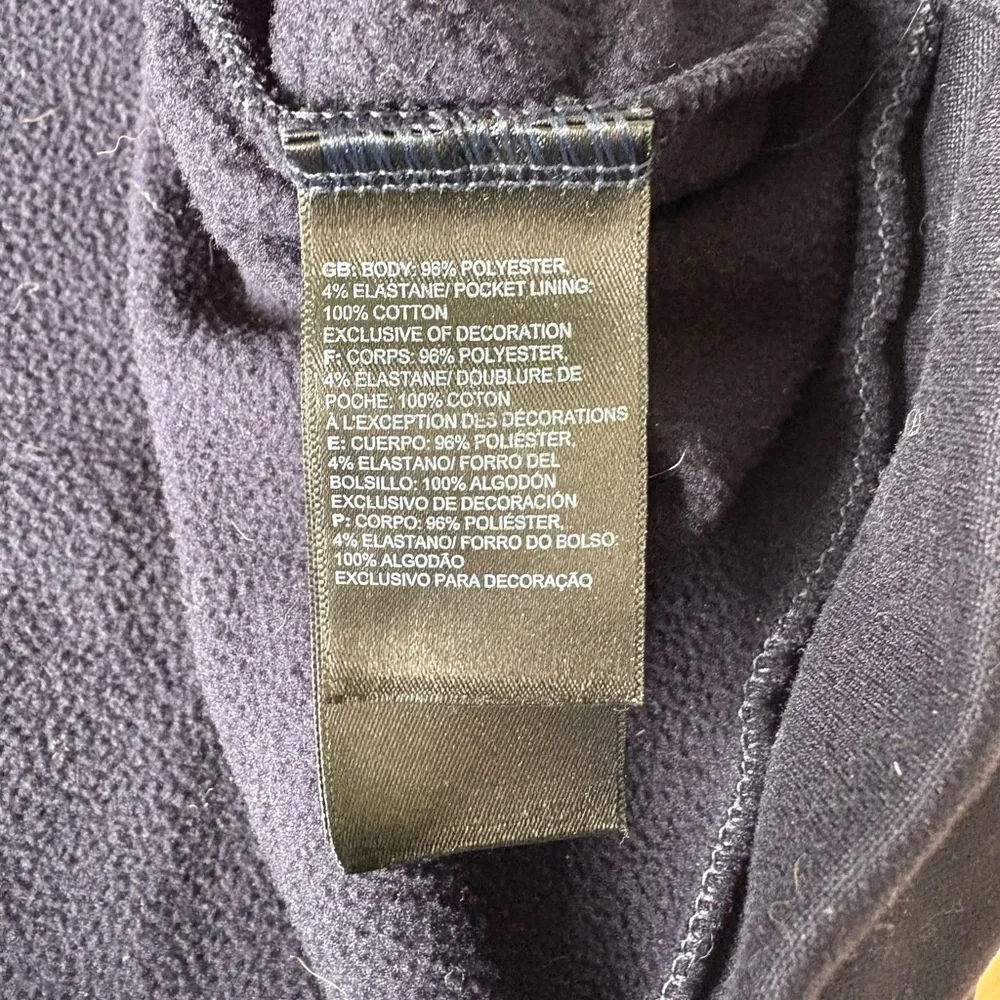 The North Face Man’s Best Full Zip Hoodie Medium Black Double Logo‎ Pockets EUC